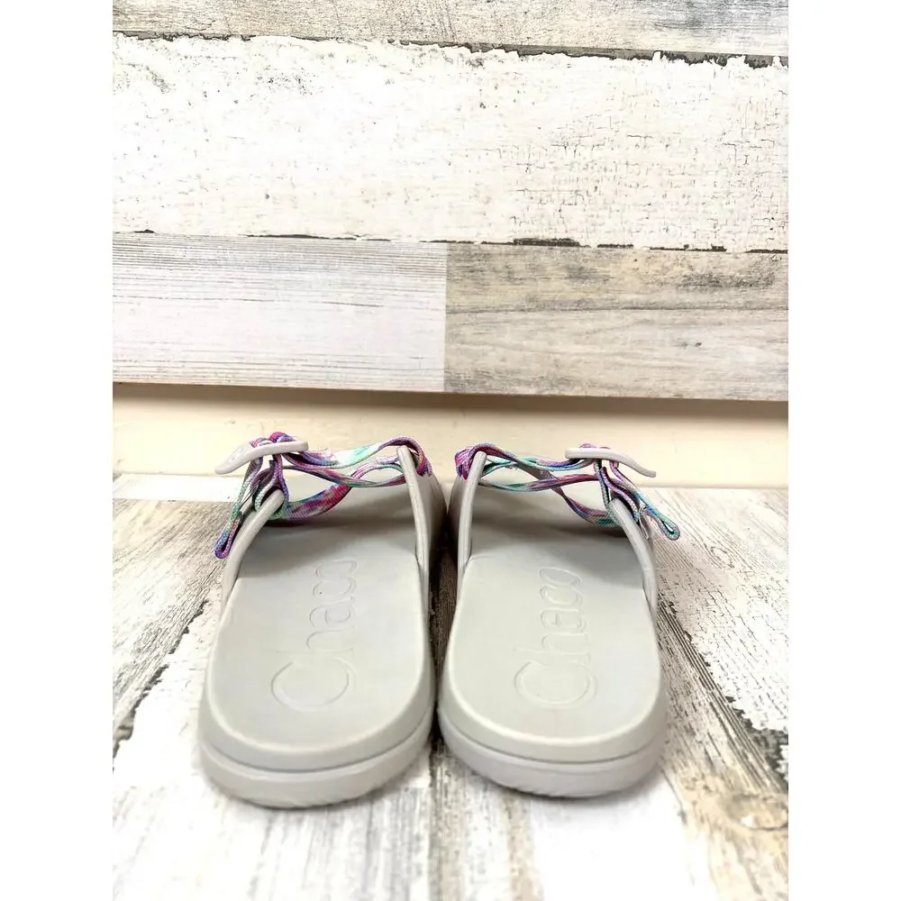Chaco Womens 7 Tie Dye Multi Chillos Buckle Slip On Slide Sandals NEW